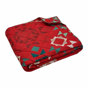 Czerwona narzuta pikowana 220x230 cm Patchwork – Catherine Lansfield obraz