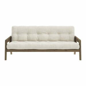 Beżowa sztruksowa rozkładana sofa 204 cm Grab – Karup Design obraz