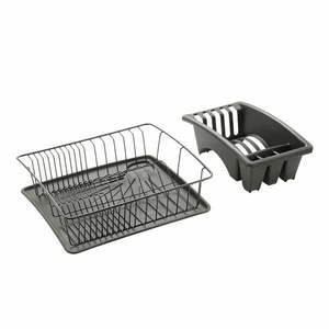 Ciemnoszary ociekacz ze stali nierdzewnej Metaltex Aquatexplus Lava obraz