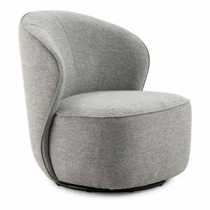 Jasnoszary obrotowy fotel Edna – MOME obraz