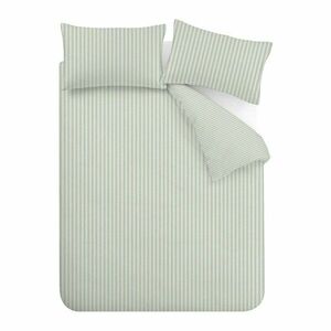 Zielona pościel dwuosobowa 3-częściowa 230x220 cm Epping Textured Stripe – Catherine Lansfield obraz