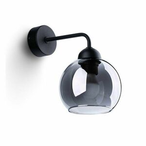 Czarny kinkiet ø 15 cm Grande – Sollux obraz