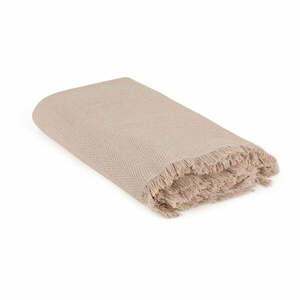 Brązowa narzuta z bawełny z recyklingu 170x205 cm Merlin – Mijolnir obraz