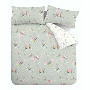 Jasnozielona pościel jednoosobowa 135x200 cm Songbird – Catherine Lansfield obraz