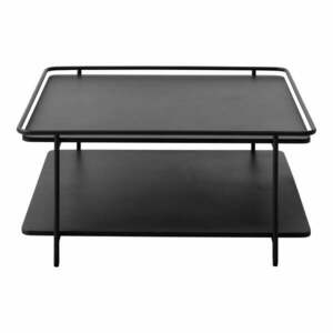 Czarny metalowy stolik 75x75 cm Yuba – Unique Furniture obraz