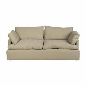Beżowa lniana sofa 212 cm – Ixia obraz