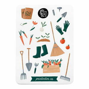 Arkusz winylowych naklejek Ogrodniczka Printintin, 10, 5 cmx14, 5 cm obraz