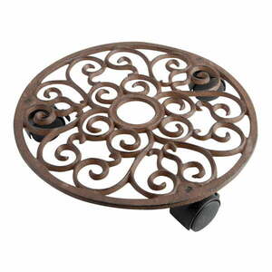 Metalowy kwietnik na kółkach ø 29 cm – Esschert Design obraz