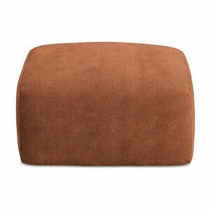 Podnóżek z tkaniny szenilowej w kolorze terakoty Leila – Makamii obraz