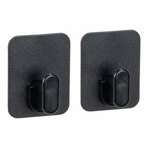 Czarne plastikowe haczyki bez wiercenia zestaw 2 szt. Parma – Allstar obraz