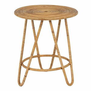 Rattanowy okrągły stolik ø 60 cm – Ixia obraz