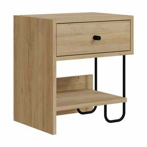 Szafka nocna w dekorze dębu z półką Saturne – Marckeric obraz