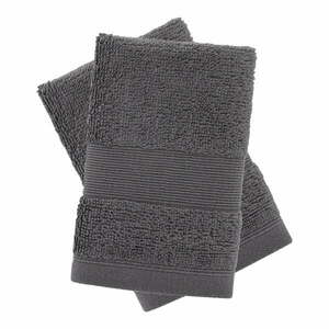 Ciemnoszare bawełniane ręczniki frotte zestaw 2 szt. 30x30 cm Anti-Bacterial – Catherine Lansfield obraz