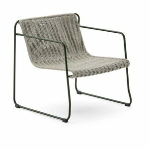 Szarozielony metalowy fotel ogrodowy Maurina – Kave Home obraz