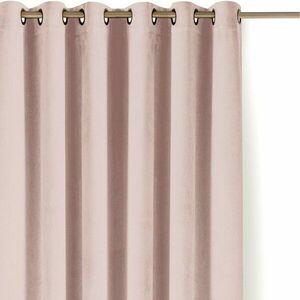 Jasnoróżowa aksamitna zasłona częściowo zaciemniająca (dimout) 530x270 cm Velto – Filumi obraz
