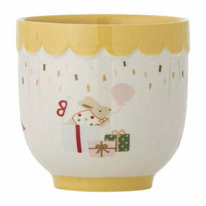 Żółto-kremowy kamionkowy kubek dla dzieci 150 ml Celebrate – Bloomingville Mini obraz