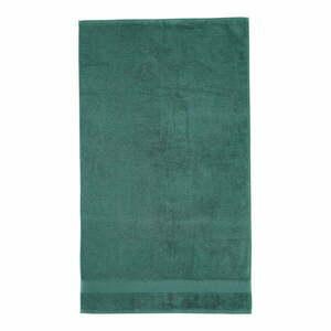 Ciemnozielony bawełniany ręcznik kąpielowy frotte 70x120 cm Anti-Bacterial – Catherine Lansfield obraz