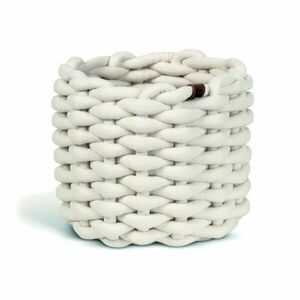 Tekstylny koszyk ø 21x17 cm Peach Skin Round S – Bigso obraz