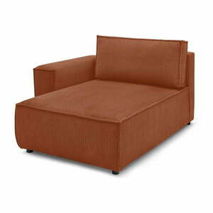 Ceglany sztruksowy moduł sofy (lewostronny) Nihad modular – Bobochic Paris obraz