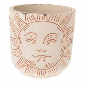 Beżowa doniczka betonowa Dakls Sun, ø 14 cm obraz