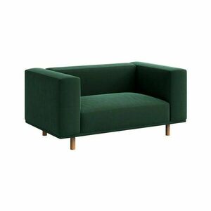 Ciemnozielony aksamitny fotel Kukumo – Ame Yens obraz