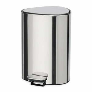 Plastikowy kosz na śmieci z pedałem w kolorze srebra 5 l Luxe – Joseph Joseph obraz