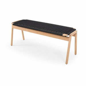 Czarno-naturalna ławka Klupa – Gazzda obraz