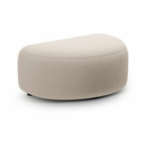 Beżowy aksamitny podnóżek Kate – Micadoni obraz