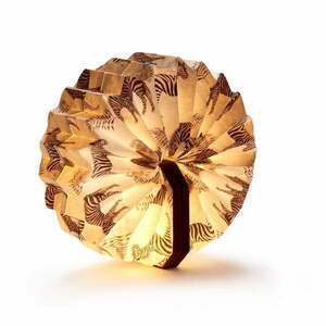 Ciemnobrązowa dekoracja świetlna na USB Velvet Accordion – Gingko obraz