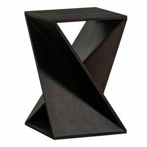 Stolik z litego drewna akacjowego 41x41 cm Ikem – WOOOD obraz