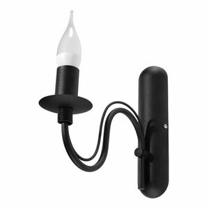 Czarny metalowy kinkiet Fiorano – Sollux obraz