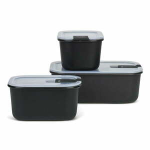 Pojemniki na żywność 3 szt. Nordic black – Mepal obraz
