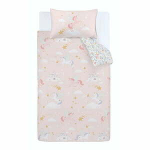 Różowa pościel dziecięca dwuosobowa 200x200 cm Fairytale Unicorn – Catherine Lansfield obraz