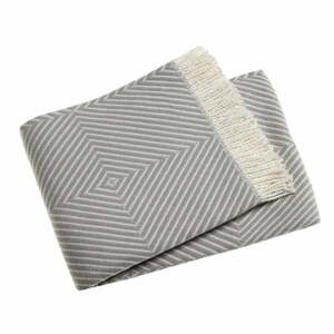 Jasnoszary pled z domieszką bawełny Euromant Tebas, 140x180 cm obraz