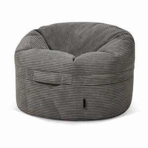 Ciemnoszary sztruksowy dziecięcy worek do siedzenia Roll 80 – SLOWDOWN obraz