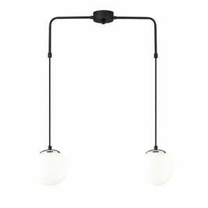 Czarna lampa wisząca ze szklanym kloszem Venira – Opviq lights obraz