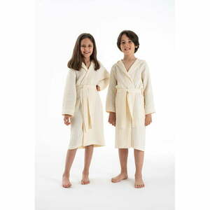 Kremowy szlafrok dziecięcy muślinowy w rozmiarze 5-6 lat Muslin – Foutastic obraz