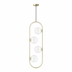 Lampa wisząca w kolorze złota ze szklanym kloszem Club – Squid Lighting obraz