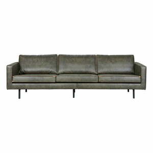 Ciemnozielona sofa z imitacji skóry 277 cm Rodeo – WOOOD obraz