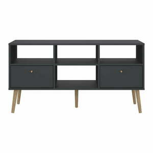 Antracytowa szafka pod TV 117x61 cm Bodo – Tvilum obraz