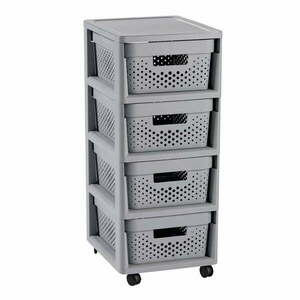 Szary plastikowy regał na kółkach 29, 5x65, 5 cm Infinity – Curver obraz