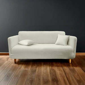 Kremowy elastyczny pokrowiec na sofę 3-osobowy Laina – douceur d'intérieur obraz