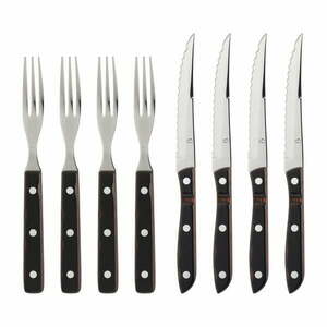 Sztućce ze stali nierdzewnej w czarno-srebrnym kolorze 8 szt. Old Farmer Classic – Gense obraz