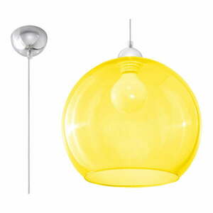 Żółta lampa wisząca Sollux Bilbao obraz