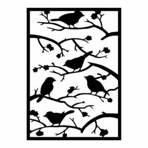 Metalowa dekoracja ścienna 47x66 cm Branch & Birds – Wallity obraz