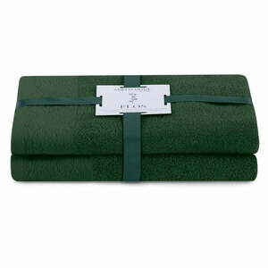 Ciemnozielone bawełniane ręczniki zestaw 2 szt. frotte Flos – Restilo obraz