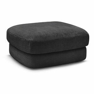 Czarny podnóżek z tkaniny szenilowej Leonore – Bobochic Paris obraz