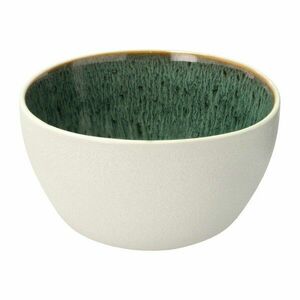 Biało-zielona kamionkowa miska 400 ml Gastro White/Green – Bitz obraz