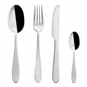 Sztućce 24 szt. ze stali nierdzewnej w kolorze srebra Mirror – Orion obraz