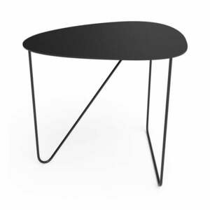 Czarny metalowy stolik 44x50 cm Curve L Bull – LIND DNA obraz